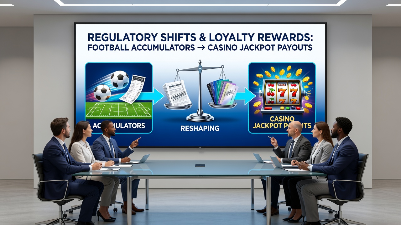 Digital dashboard displaying separated loyalty tracking for sports accumulators and casino jackpots